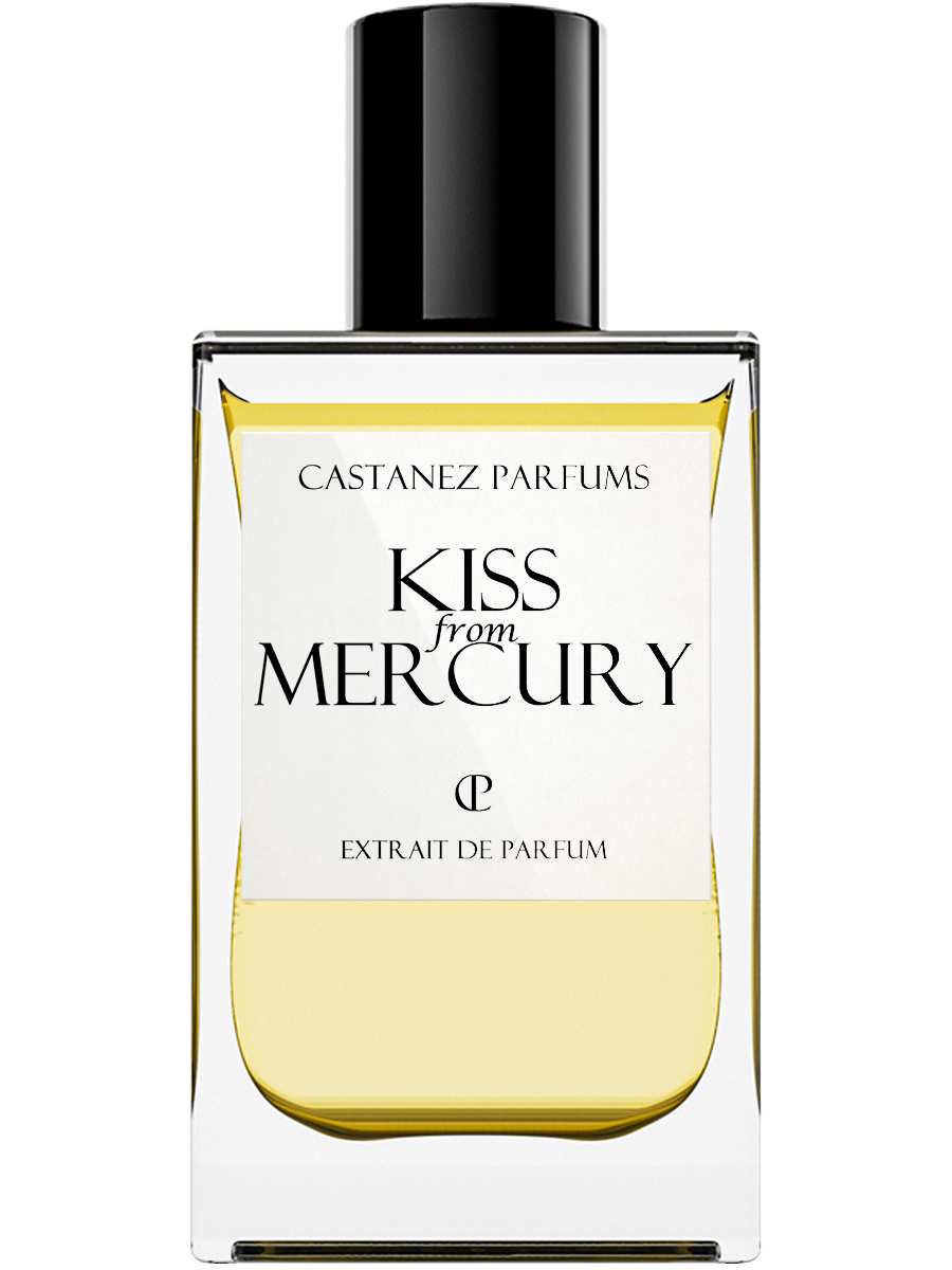 Frasco de KISS FROM MERCURY de Castanez Parfums, fotografía de producto